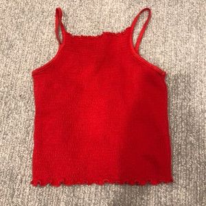 Red crop top